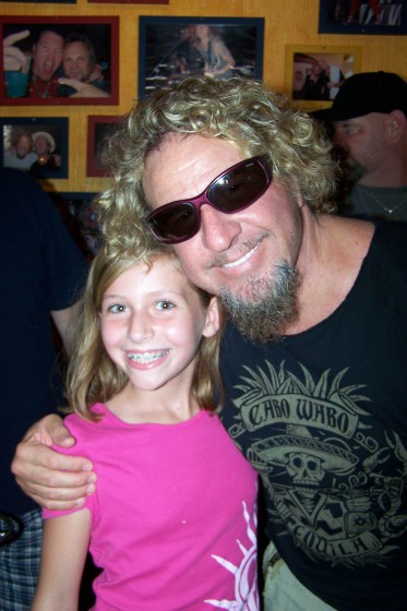 Emily and Sammy at lunch in the Cabo Wabo 