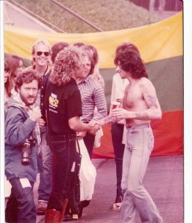 Day on the Green 1977...Sammy meets Bon Scott of AC/DC