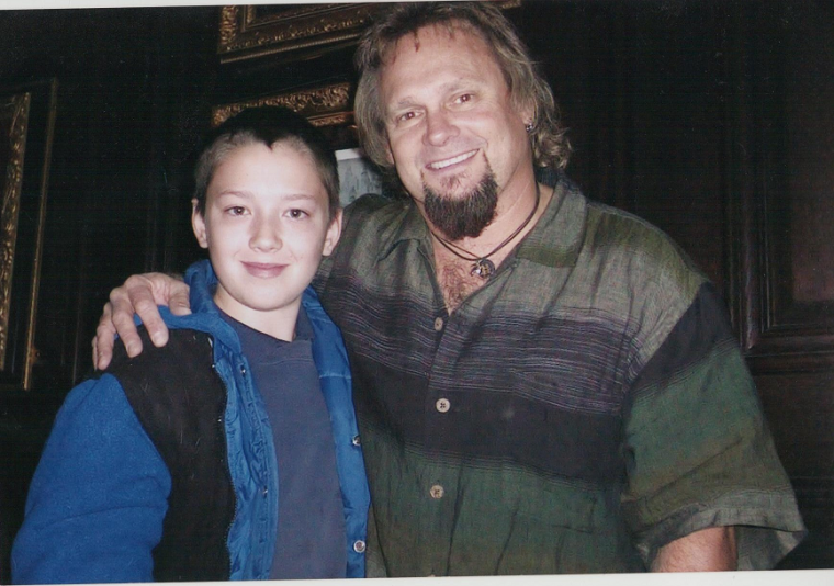 My son Mike & Michael Anthony @ Hard Rock Cafe, Philly!