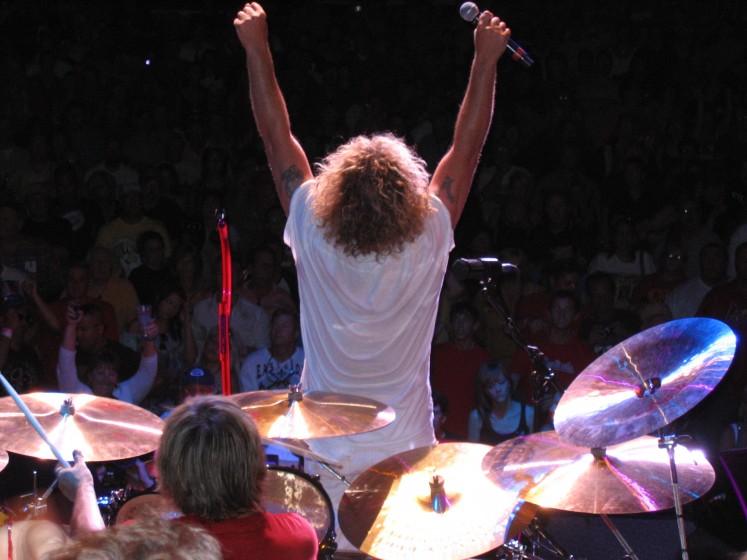 On stage behind Sammy  and the Wabos in St louis.