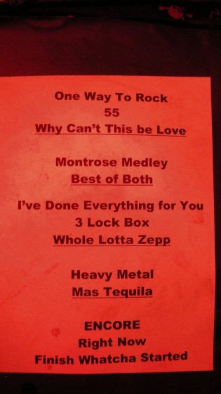 2010 set list.....First show with Aerosmith 