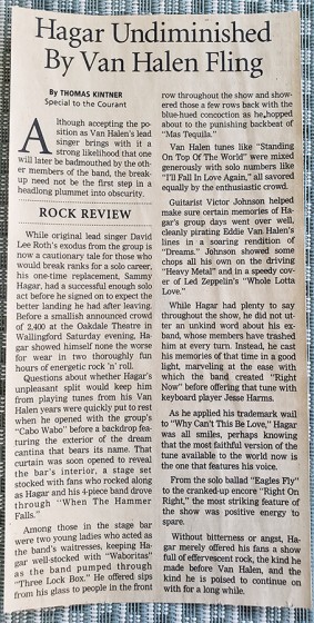 Hartford Courant Review 1999