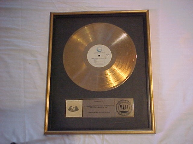 Sammy Hagar "Three Lock Box" RIAA Gold Record Award