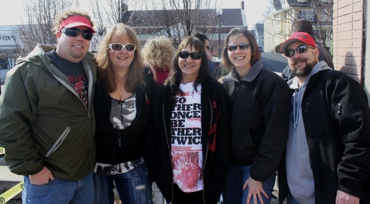 Redheads friends hanging out waiting for the signing @ Bookends.