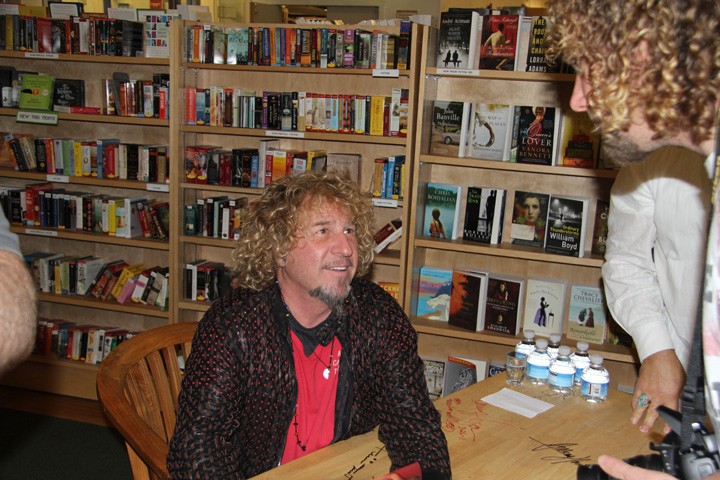 Sammy Book Signing his book for me at Copperfield's in Petaluma