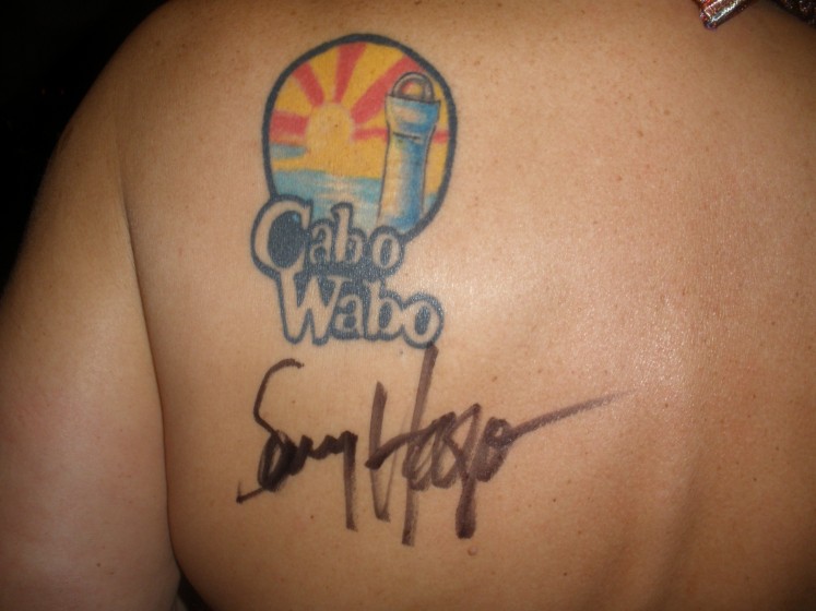 Sammy signed my tatoo!!