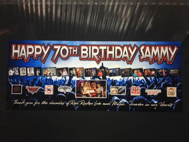 Sammy's 70th Birthday Banner from us in Texas and Oklahoma